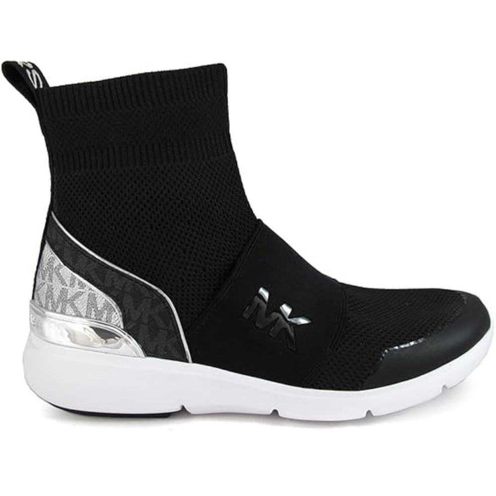 Michael Kors Sterling Bootie, Size 7, Black/Silver